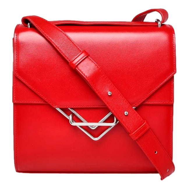 Bottega Veneta The Clip Womens Shoulder and Crossbody Bag Chili Red Calfskin Leather available at Queen Bee of Beverly Hills