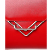 Bottega Veneta The Clip Womens Shoulder and Crossbody Bag Chili Red Calfskin Leather available at Queen Bee of Beverly Hills