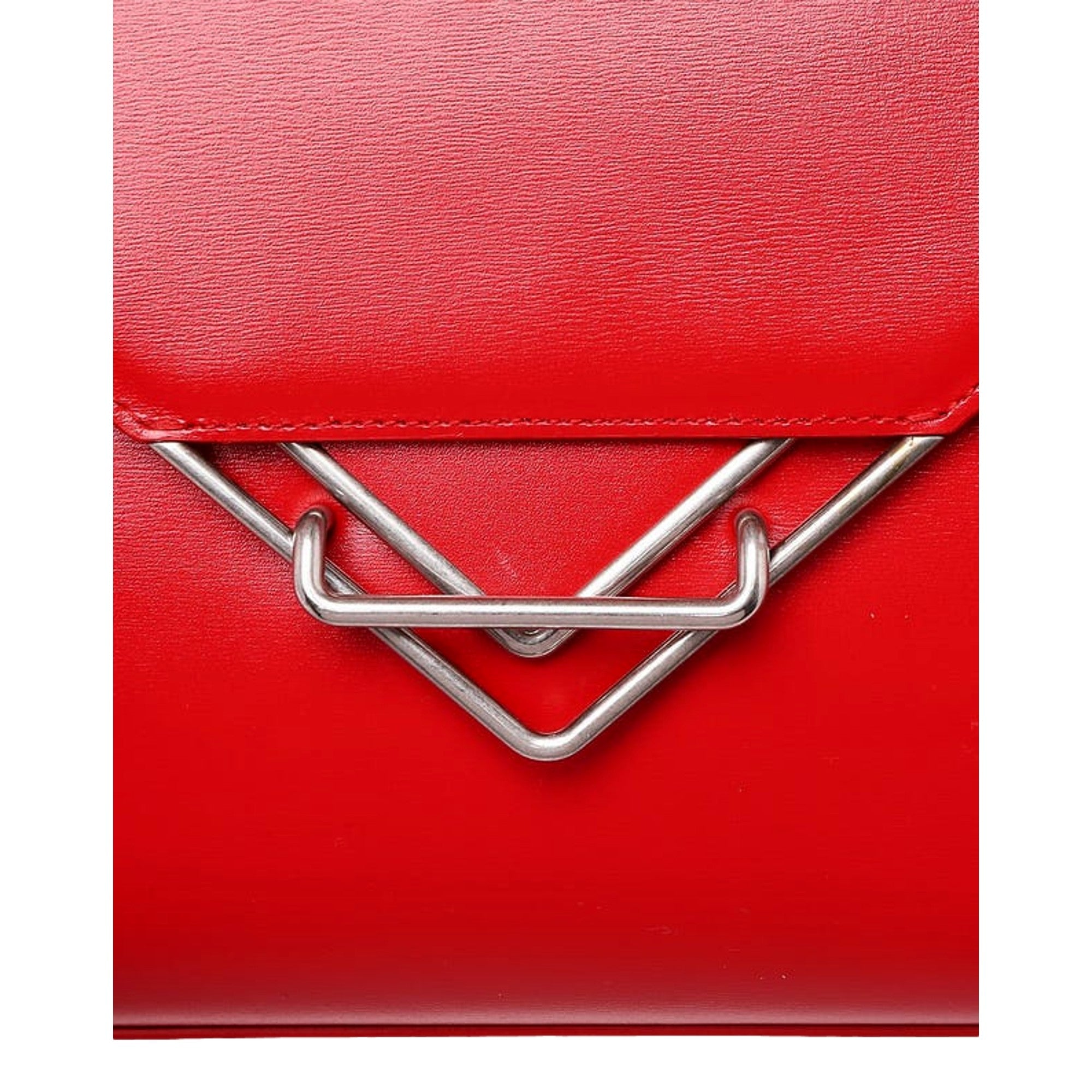 Bottega Veneta The Clip Womens Shoulder and Crossbody Bag Chili Red Calfskin Leather available at Queen Bee of Beverly Hills