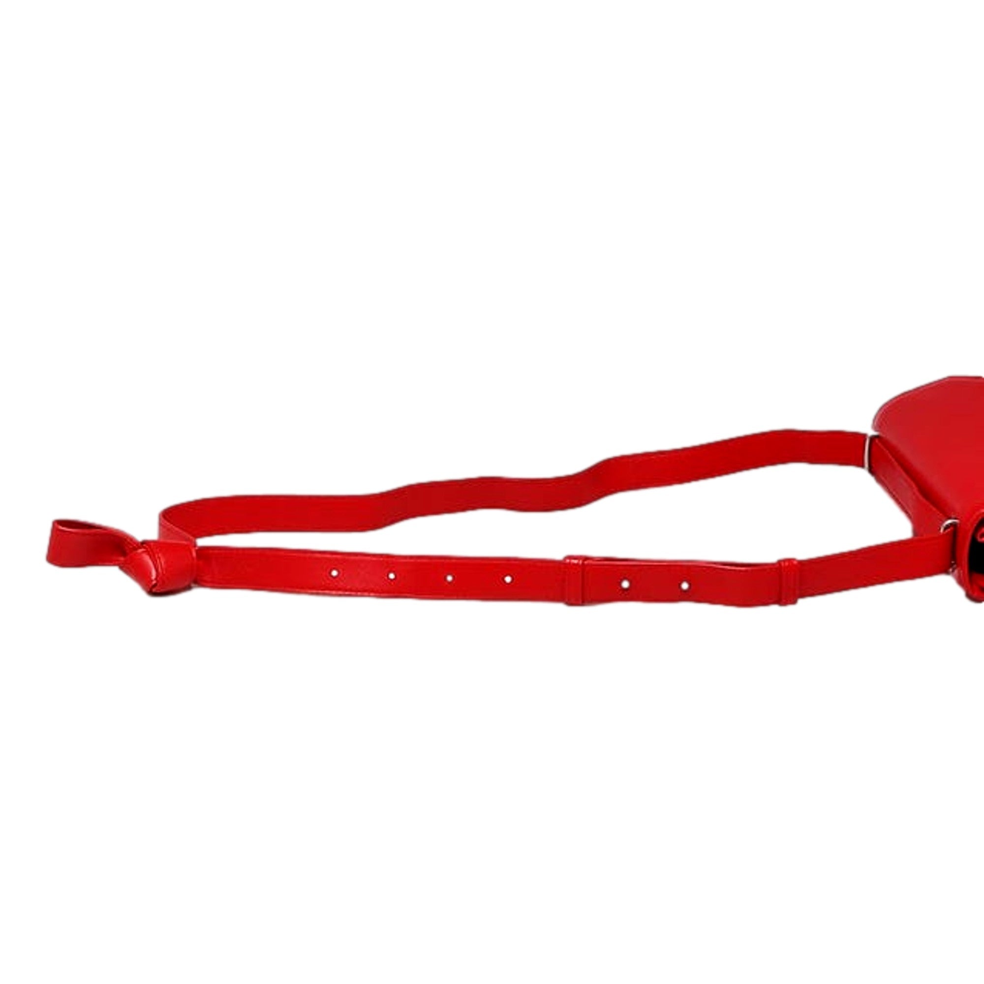 Bottega Veneta The Clip Womens Shoulder and Crossbody Bag Chili Red Calfskin Leather available at Queen Bee of Beverly Hills