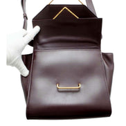 Bottega Veneta The Clip Womens Shoulder and Crossbody Bag Grape Purple Calfskin Leather available at Queen Bee of Beverly Hills