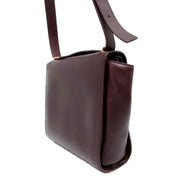 Bottega Veneta The Clip Womens Shoulder and Crossbody Bag Grape Purple Calfskin Leather available at Queen Bee of Beverly Hills