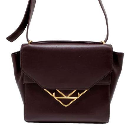 Bottega Veneta The Clip Womens Shoulder and Crossbody Bag Grape Purple Calfskin Leather available at Queen Bee of Beverly Hills