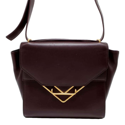 Bottega Veneta The Clip Womens Shoulder and Crossbody Bag Grape Purple Calfskin Leather available at Queen Bee of Beverly Hills