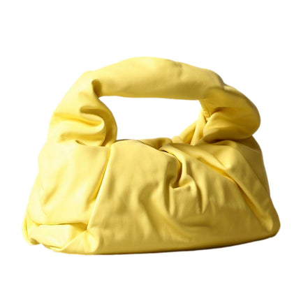 Bottega Veneta The Shoulder Pouch Sherbert Yellow Nappa Shoulder Bag available at Queen Bee of Beverly Hills