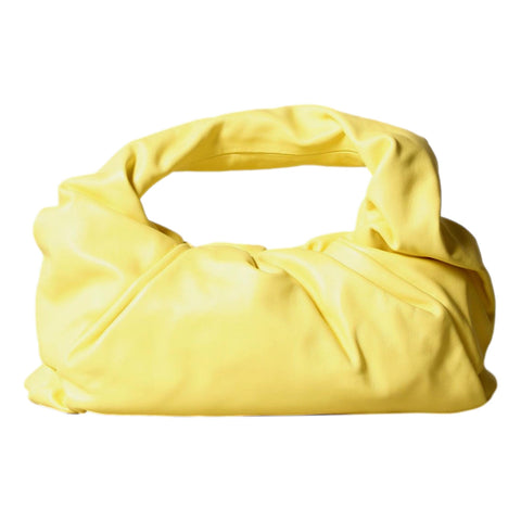 Bottega Veneta The Shoulder Pouch Yellow Calfskin Leather Shoulder Bag at_Queen_Bee_of_Beverly_Hills