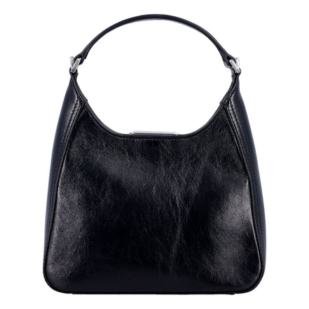 Balenciaga BB Soft Hobo Mini Black Smooth Calfskin Leather Shoulder Crossbody Bag
