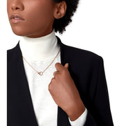Cartier Love Pendant Interlocking Necklace 18k Rose Gold