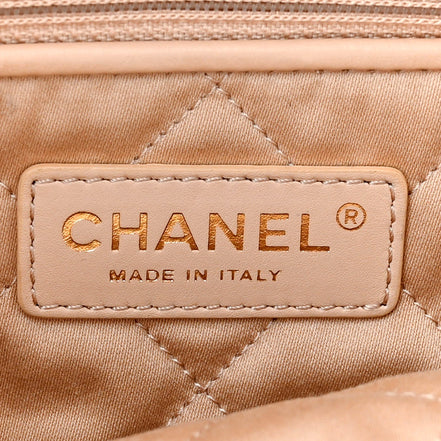 Chanel 22 Shiny Calfskin Quilted White Hobo Bag available at Queen Bee of Beverly Hills