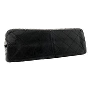 Chanel Black Aged Calfskin Quilted 2.55 Reissue 225 Flap Handbag With Chain available at Queen Bee of Beverly Hills