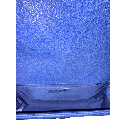 Chanel Boy Bag in Dark Blue sold at Queen Bee of Beverly Hills