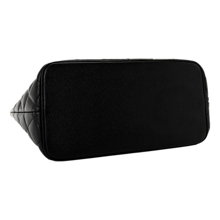 Chanel Caviar Quilted Leather Medallion Tote Black Handbag