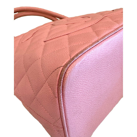 Chanel Caviar Quilted Leather Medallion Tote Pink available at Queen Bee of Beverly Hills