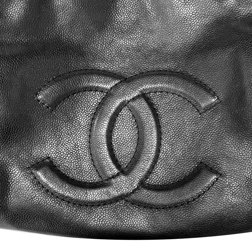 Chanel Black And White Logo Bag