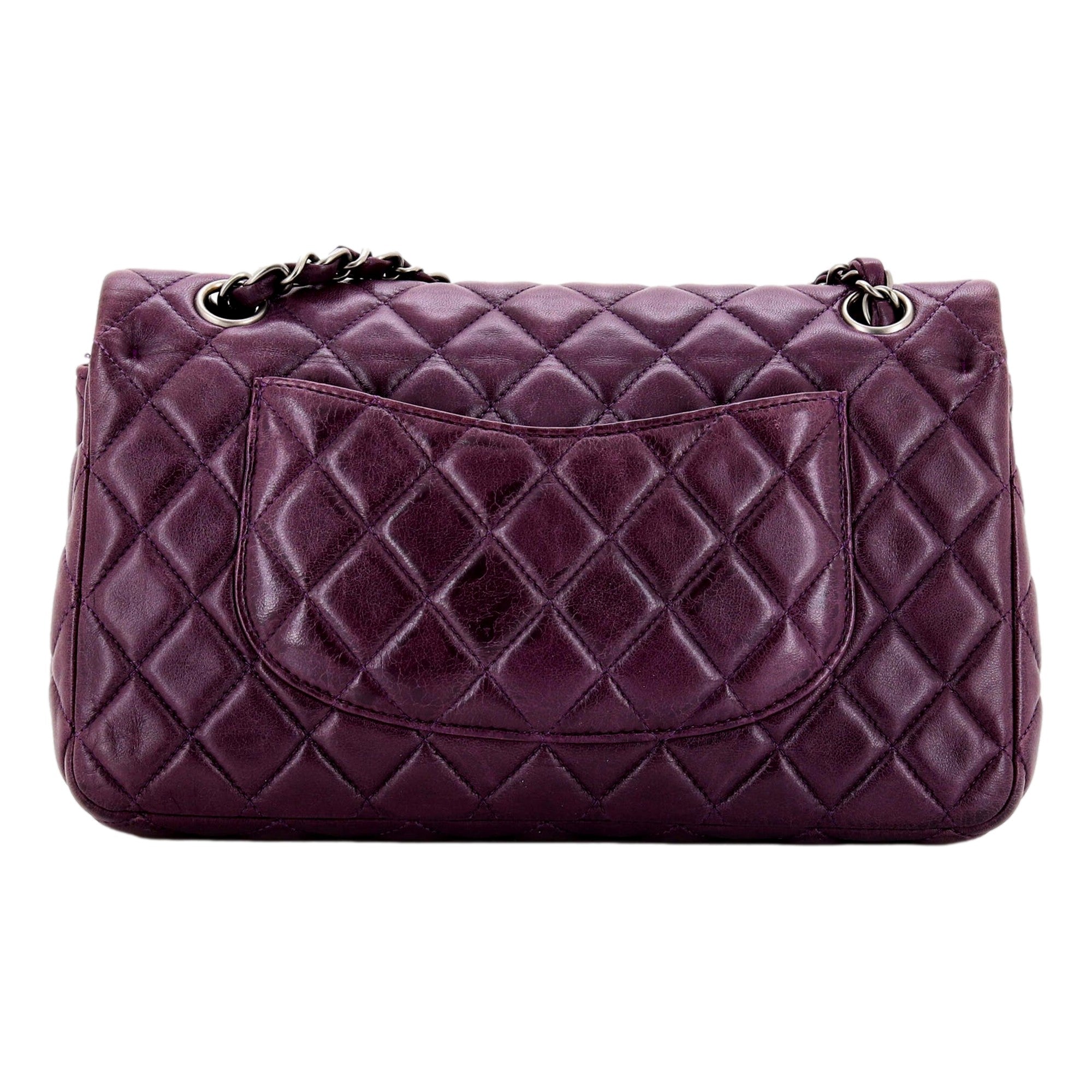 Chanel Classic Flap Purple Soft Lambskin Chain Shoulder Bag