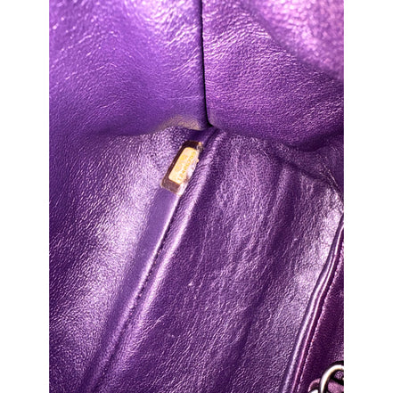 Chanel Classic Flap Purple Soft Lambskin Chain Shoulder Bag