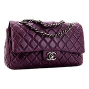 Chanel Classic Flap Purple Soft Lambskin Chain Shoulder Bag