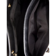 Chanel Executive Cerf Tote Black Leather Medium available at Queen Bee of Beverly Hills