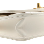 Chanel Pillow Crush Lambskin Quilted Wallet On Chain White Crossbody Bag available at Queen Bee of Beverly Hills