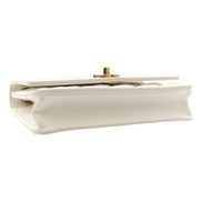 Chanel Pillow Crush Lambskin Quilted Wallet On Chain White Crossbody Bag available at Queen Bee of Beverly Hills