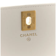 Chanel Pillow Crush Lambskin Quilted Wallet On Chain White Crossbody Bag available at Queen Bee of Beverly Hills