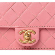 Chanel Pink Crossbody Pearl Strap sold at Queen Bee of Beverly Hills