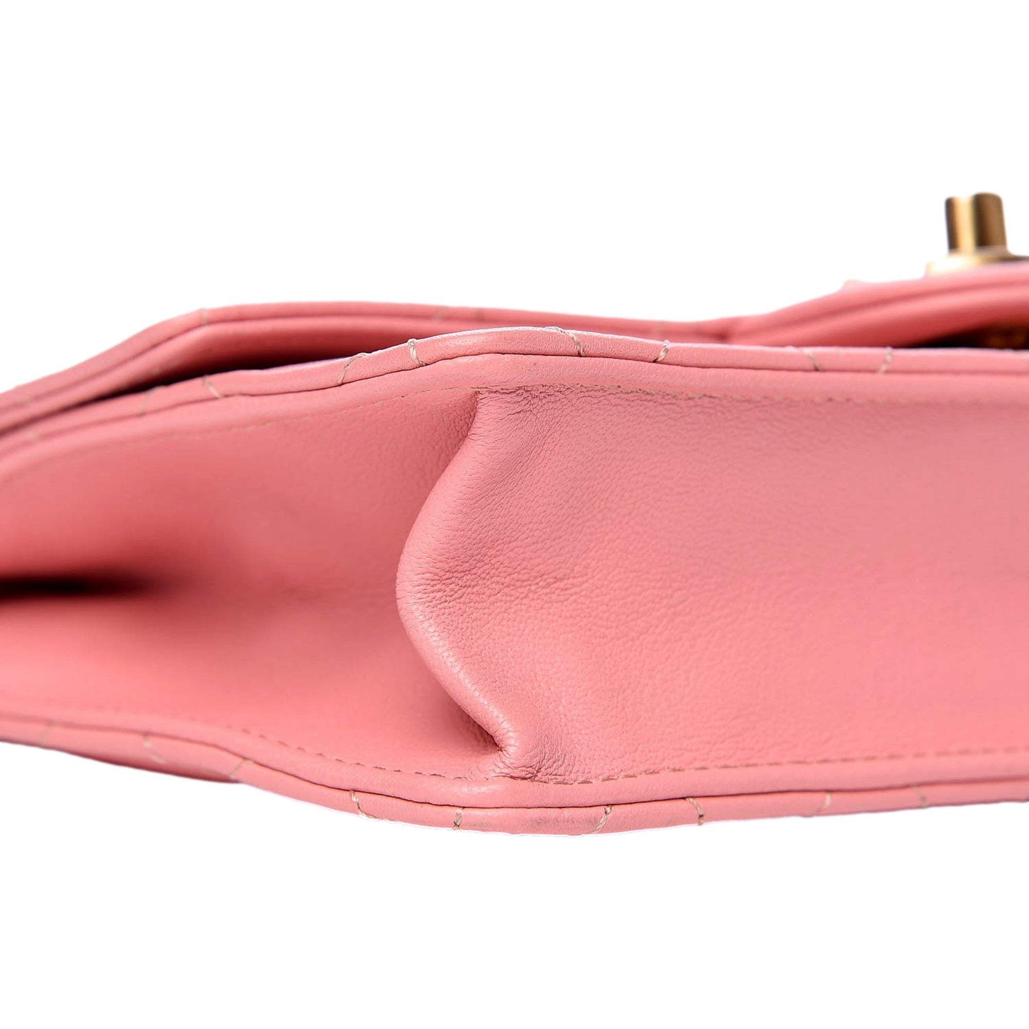 Chanel Pink Crossbody Pearl Strap sold at Queen Bee of Beverly Hills