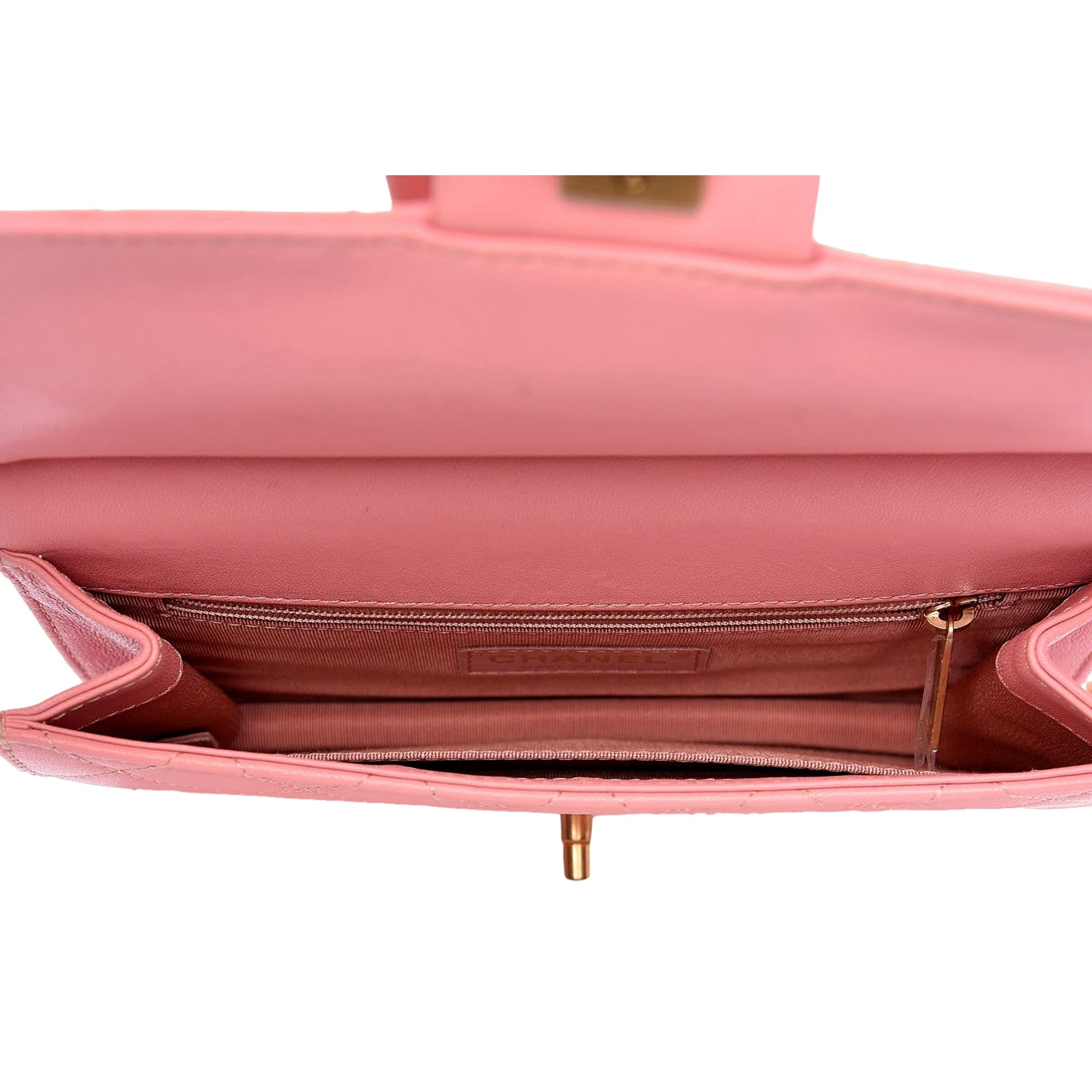 Chanel Pink Crossbody Pearl Strap sold at Queen Bee of Beverly Hills