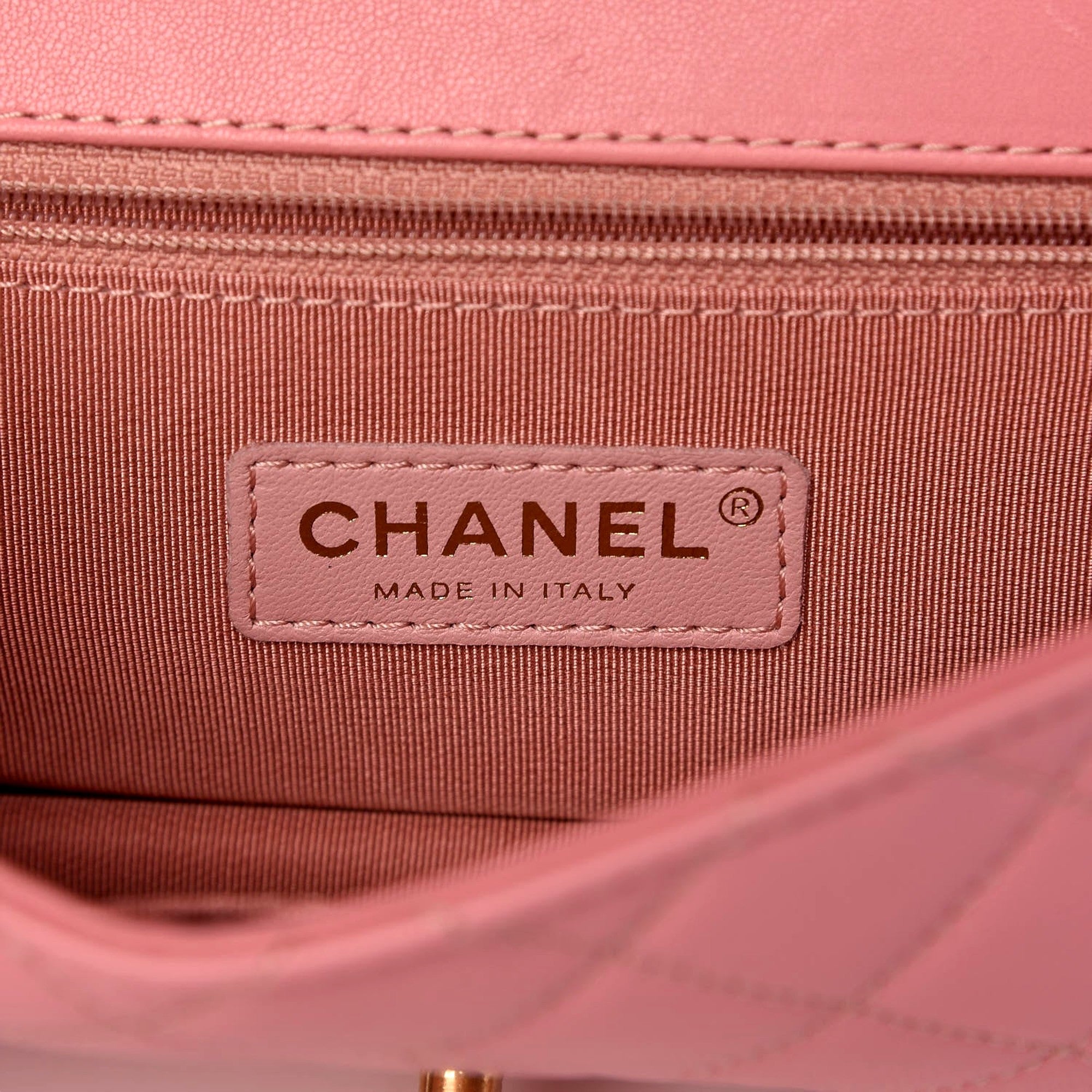 Chanel Pink Crossbody Pearl Strap sold at Queen Bee of Beverly Hills