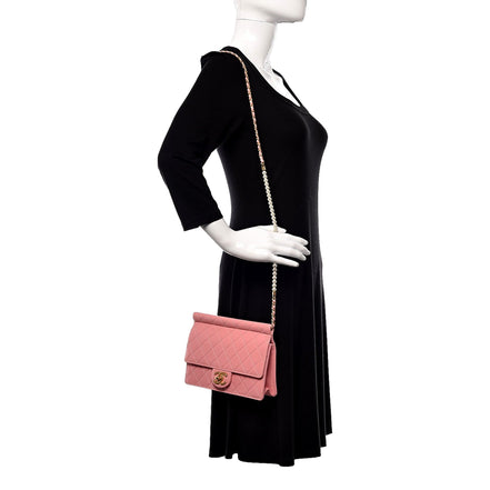 Chanel Pink Crossbody Pearl Strap sold at Queen Bee of Beverly Hills