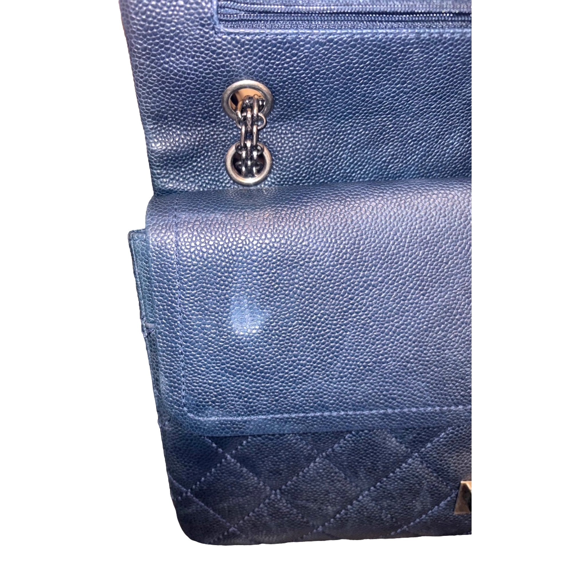 Chanel Reissue 2.55 Flap Bag Quilted Caviar 226 Navy available at Queen Bee of Beverly Hills