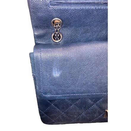 Chanel Reissue 2.55 Flap Bag Quilted Caviar 226 Navy available at Queen Bee of Beverly Hills