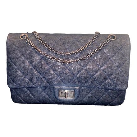 Chanel Reissue 2.55 Flap Bag Quilted Caviar 226 Navy available at Queen Bee of Beverly Hills