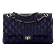 Chanel Reissue 2.55 Flap Bag Quilted Caviar 226 Navy available at Queen Bee of Beverly Hills