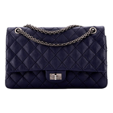 Chanel Reissue 2.55 Flap Bag Quilted Caviar 226 Navy available at Queen Bee of Beverly Hills