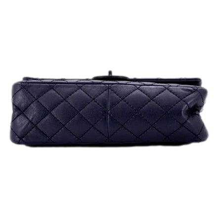 Chanel Reissue 2.55 Flap Bag Quilted Caviar 226 Navy available at Queen Bee of Beverly Hills