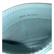 Chanel Timeless Caviar Leather Quilted Card Holder Teal Blue available at Queen Bee of Beverly Hills