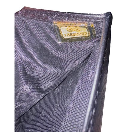 Chanel Vintage Yen Black Leather Long Bifold with Coin Pouch available at Queen Bee of Beverly Hills