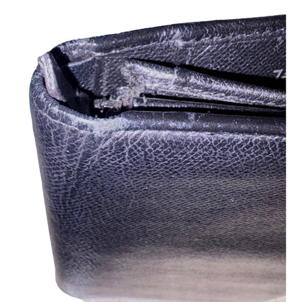 Chanel Vintage Yen Black Leather Long Bifold with Coin Pouch available at Queen Bee of Beverly Hills