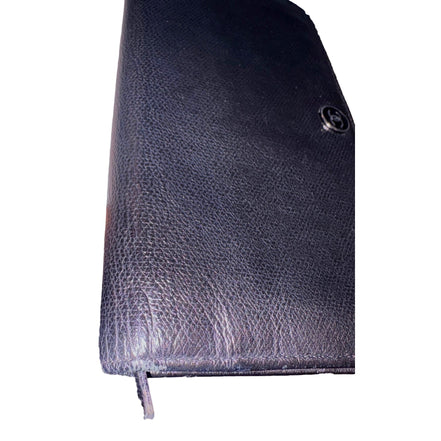 Chanel Vintage Yen Black Leather Long Bifold with Coin Pouch available at Queen Bee of Beverly Hills