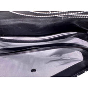 Chanel White Vertical Stitch Black Flap Bag available at Queen Bee of Beverly Hills