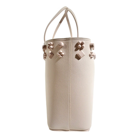 Christian Louboutin Cabata Spike Large Tote Shoulder Bag Leche Ivory available at Queen Bee of Beverly Hills