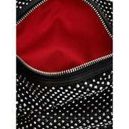 Christian Louboutin Le 54 Chain Black Crystal Studded Leather Shoulder Bag available at Queen Bee of Beverly Hills