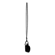 Christian Louboutin Leather Heart Black Bag Charm Keychain available at Queen Bee of Beverly Hills
