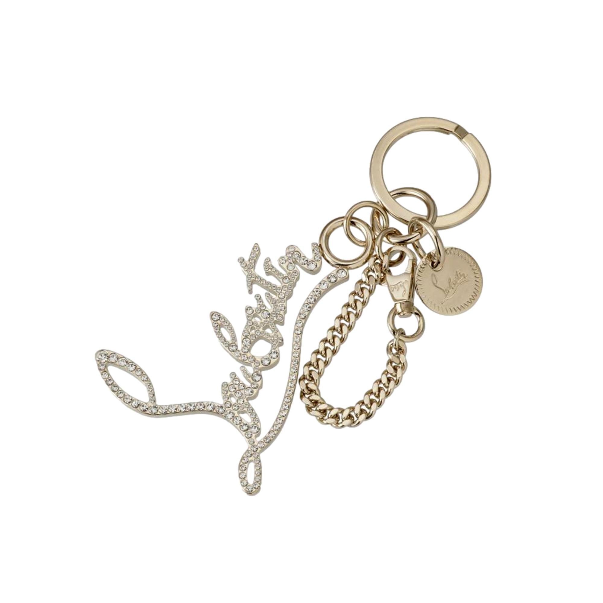 Christian Louboutin Logo Gold and Crystal Keyring – Queen Bee of