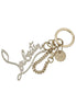 Christian Louboutin Logo Gold and Crystal Keyring available at Queen Bee of Beverly Hills