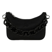 Christian Louboutin Loubila Chain Black Leather Mini Shoulder Bag available at Queen Bee of Beverly Hills