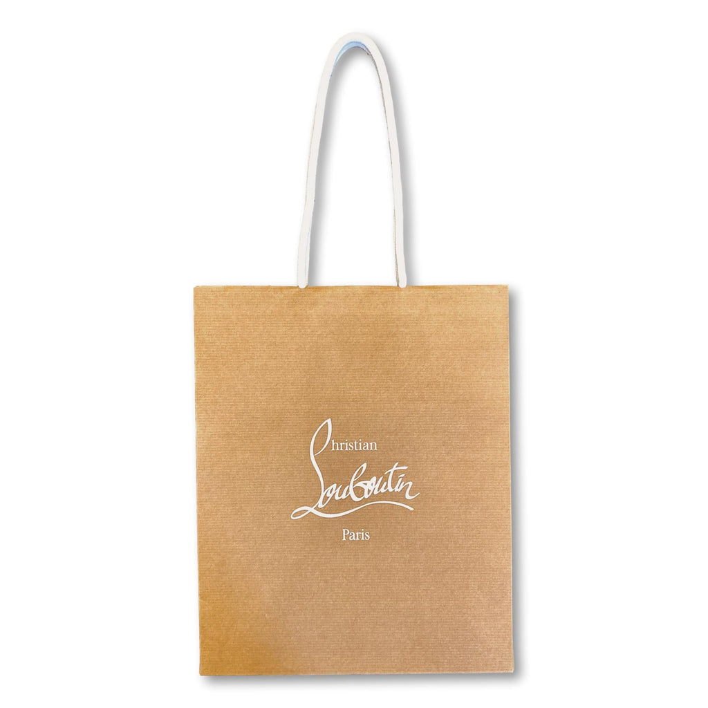 Christian Louboutin Shopping Gift Bag Designer Packaging Brown Paper Queen Bee of Beverly Hills