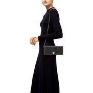 Dior Black Calfskin Leather Diorama Wallet on Chain available at Queen Bee of Beverly Hills