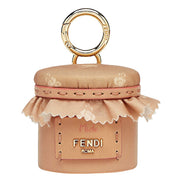 Fendi Miele Honey Pot Leather Selleria Bag Charm Keychain Trinket Holder